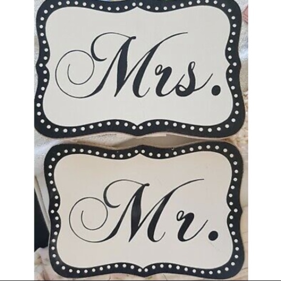 Hobby Lobby | Accents | Hobby Lobby Mr Mrs Signs | Poshmark